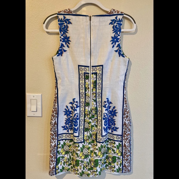Anthropologie Sleeveless Linen Floral Dress - Picture 4 of 8
